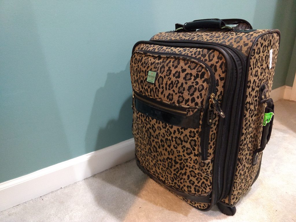 My suitcase – not too big, and definitely stuffed full.